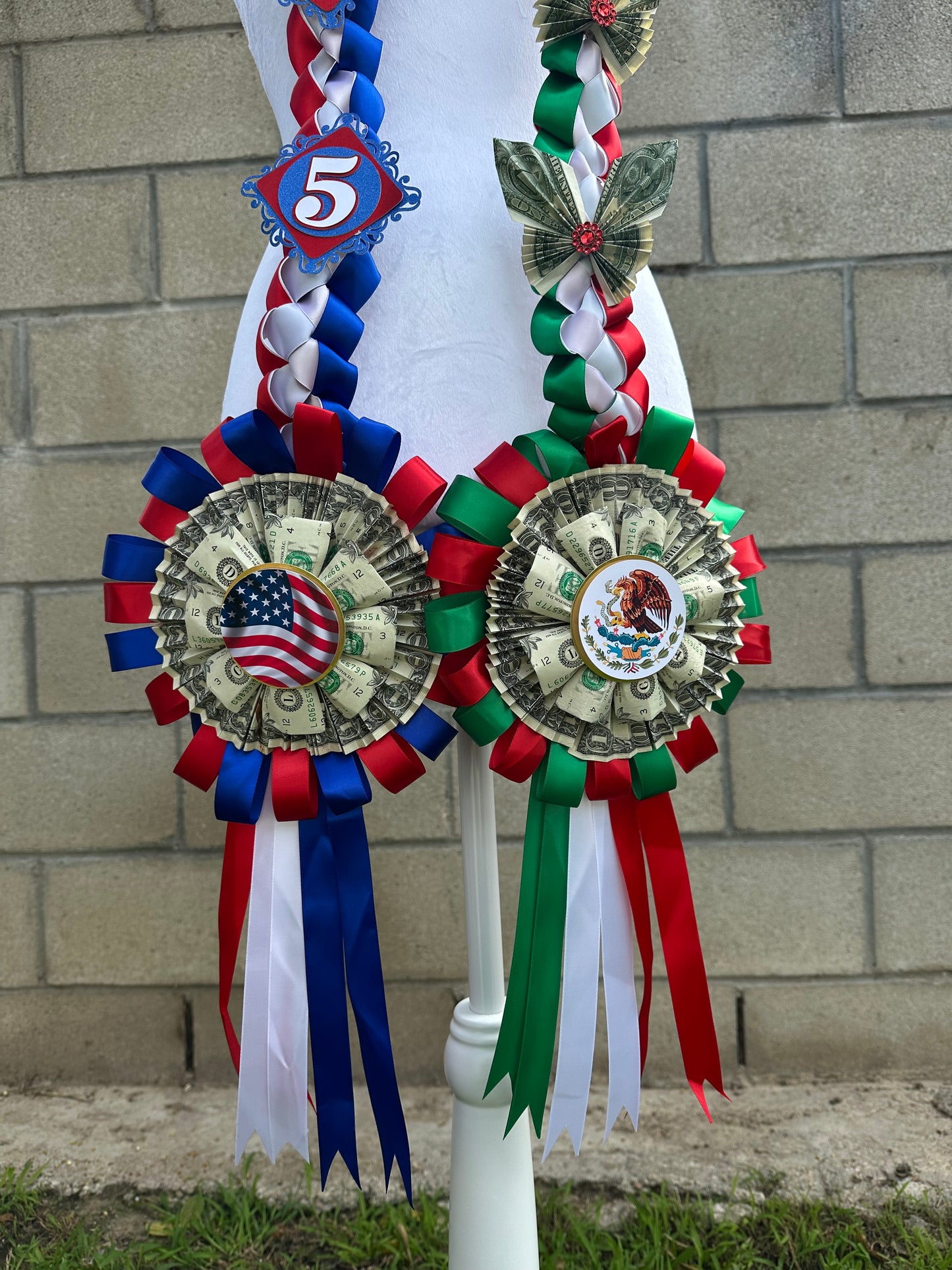 Mexico/USA Graduation Lei