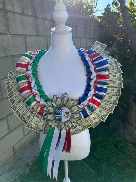 Mexico/USA Graduation Lei