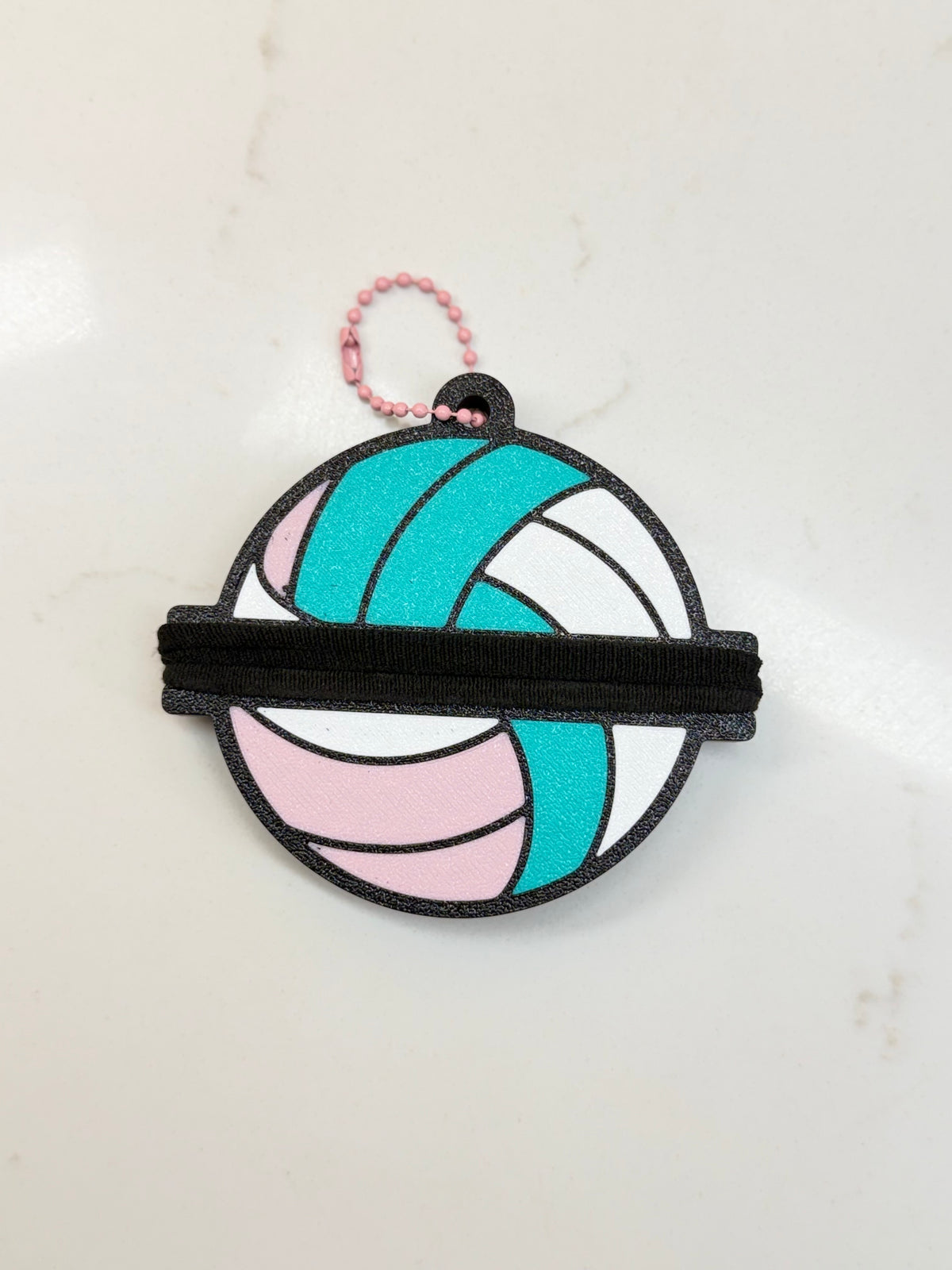 Personalized Hair Tie Holder Keychain