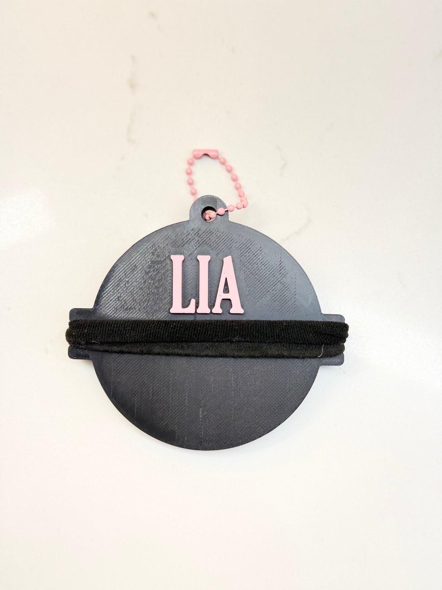 Personalized Hair Tie Holder Keychain