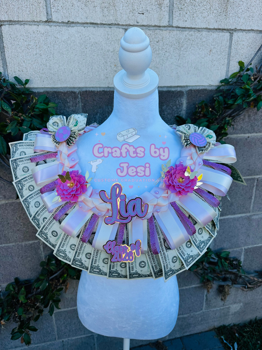 Coquette Money Graduation Lei